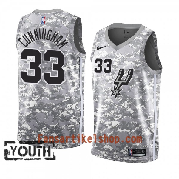San Antonio Spurs Trikot Dante Cunningham 33 2018-19 Nike Grau Swingman - Kinder San Antonio Spurs Trikot Dante Cunningham 33 2018-19 Nike Grau Swingman - Kinder